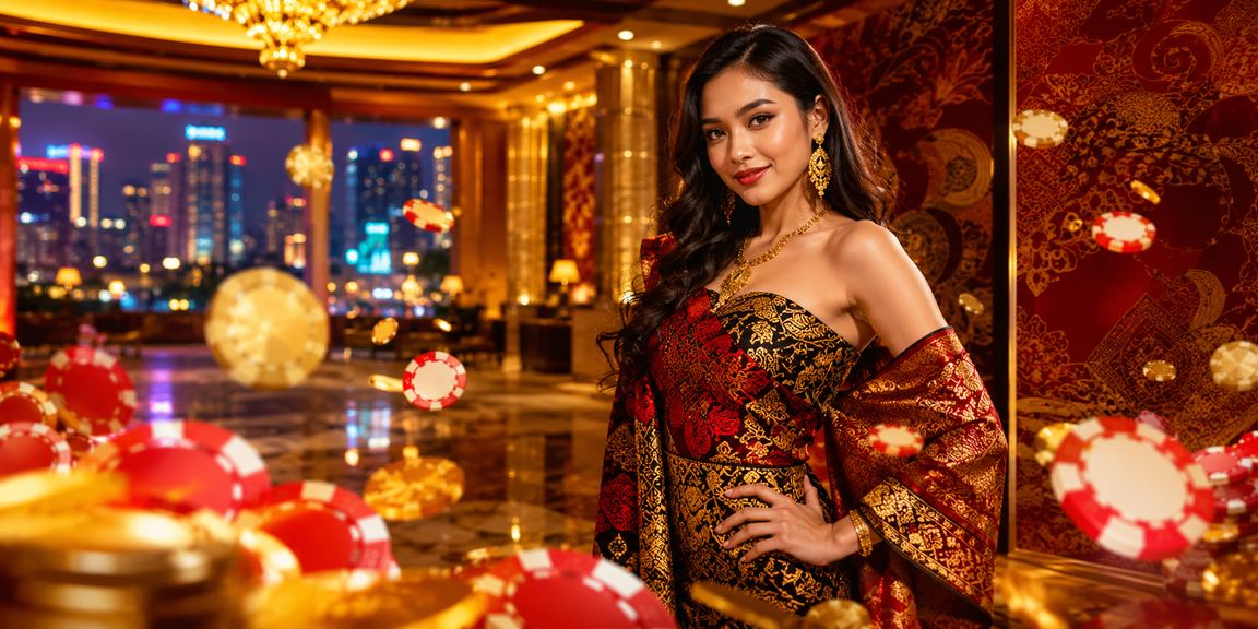 Suasana meriah festival betting dengan dekorasi warna-warni di malam hari
