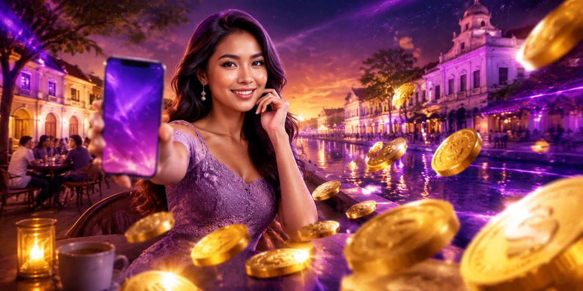 Pemain menikmati kopi sambil login dan mengecek bonus deposit di platform mega178