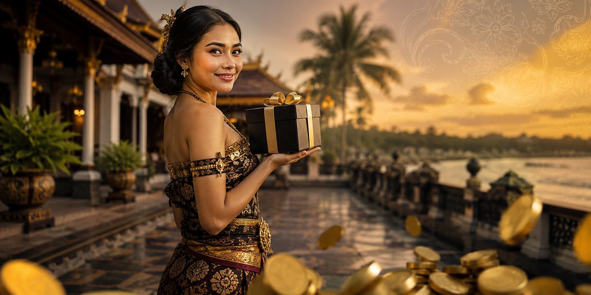 Pemain wanita menikmati hiburan casino dan undian online di malam hari
